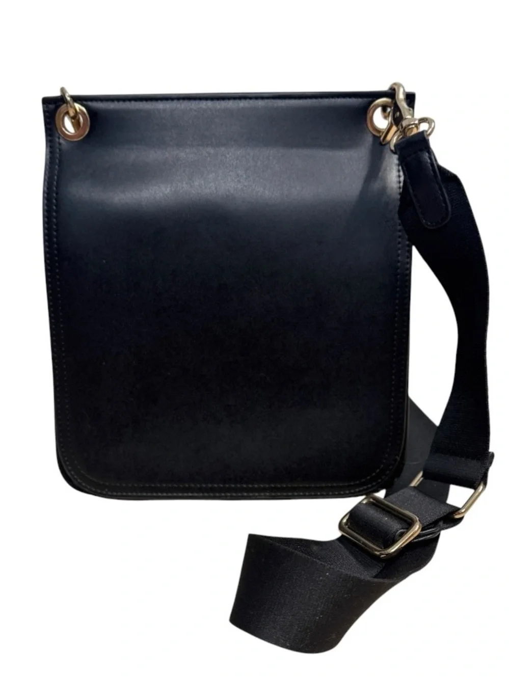 Urban Outfitters Black Faux Leather Front Flap Crossbody Shoulder Bag